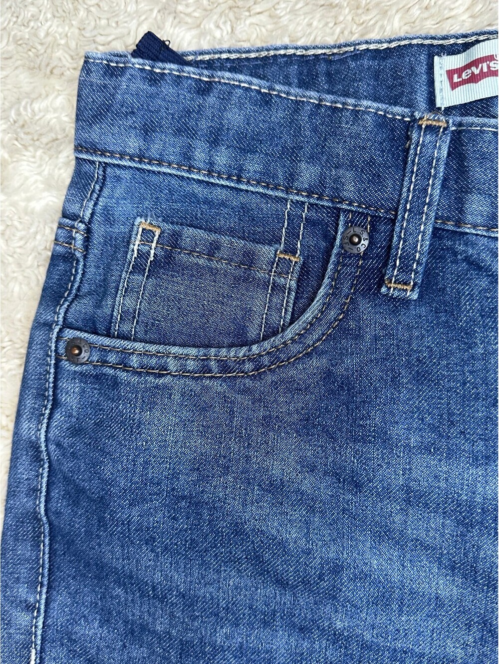 Levi's 511 Slim medium wash stretch denim jeans Youth 14Reg W27 L29/ Women XS/S - Picture 3 of 9
